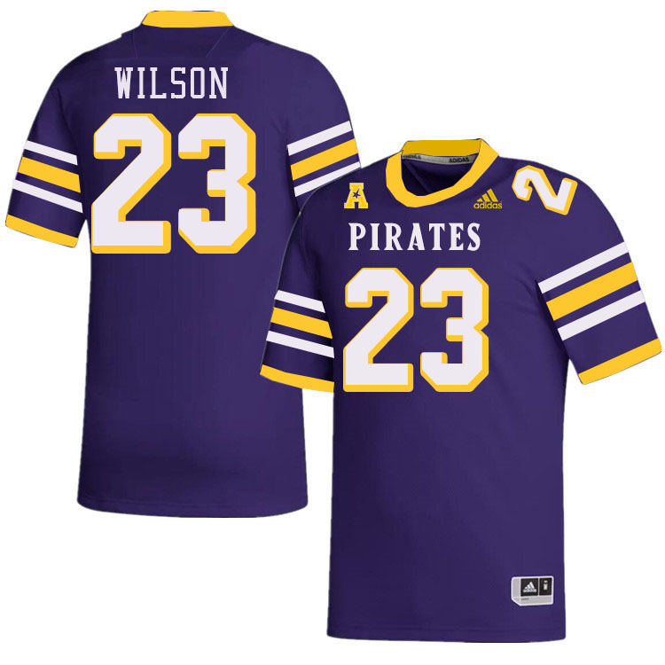 Men #23 Dameon Wilson ECU Pirates College Football Jerseys Stitched-Throwback